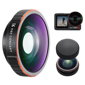 K&F CONCEPT Osmo Action 4/5 PRO�p �t�B���^�[ (�L�p�����Y) �����Y�t�B���^�[ �����Y�ی� �\�t�g���� AGC���w�K���X �����ߗ� �v���e�N�g�t�B���^ 28�w�i�m�R�[�e�B���O �����h�� �����ȒP�i�˂�����