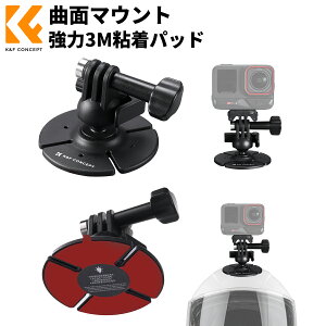 K&F CONCEPT �Ȗʃ}�E���g ���߃_�u���{�[���w�b�h �A�N�V�����J�����p | ����3M�S���p�b�h GoPro13/12�Ή� DJI Action6/5/4�Ή� Insta360 x6/x5�Ή� �w�����b�g�}�E���g 103AJ2
