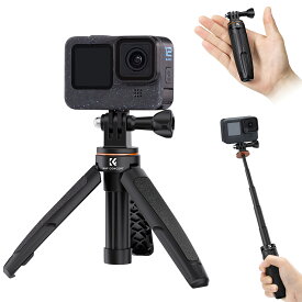 【新発売★】 ミニ三脚 GoPro専用 自撮り棒 セルカ棒 カメラ三脚 32cm コンパクト軽量 卓上 5段伸縮 2kg耐荷重 アクションカメラ ゴープロ 携帯用ミニ延長ポール vlogアクセサリー GoPro Hero10/GoPro 9/8/7/4/Max/Fusion/DJI Osmo Action/insta 360対応