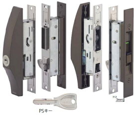 MIWA/美和ロック　万能引違戸錠　PSSL09-1LS型【内網戸対応】CB/ブロンズ色　キー5本付