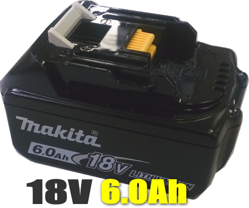 【セットばらし品特価/箱なし】マキタ電動工具　18Vスライド式バッテリー【高容量6.0Ah】　BL1860B（残量表示機能付）　 A-60464【マキタ純正品】 | ケンチクボーイ