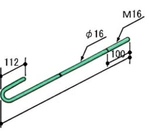 SC�@Z�A���J�[�{���g�i�i�b�g�ʔ��j�@�N�����[�g�@M16×600mm�iA60�j�y1��/10�{���z