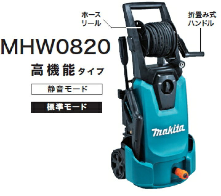 楽天市場】マキタ電動工具 高圧洗浄機 MHW0820【高機能タイプ 
