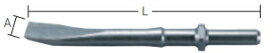 マキタ電動工具　グービングチゼル（13mm六角軸シャンク）　20mm×L170mm　A-21565