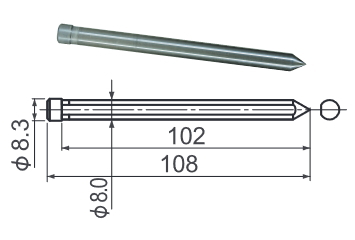 育良精機　ライトボーラー替刃　センターピン　CP-50S1（φ17.5〜65.0用）