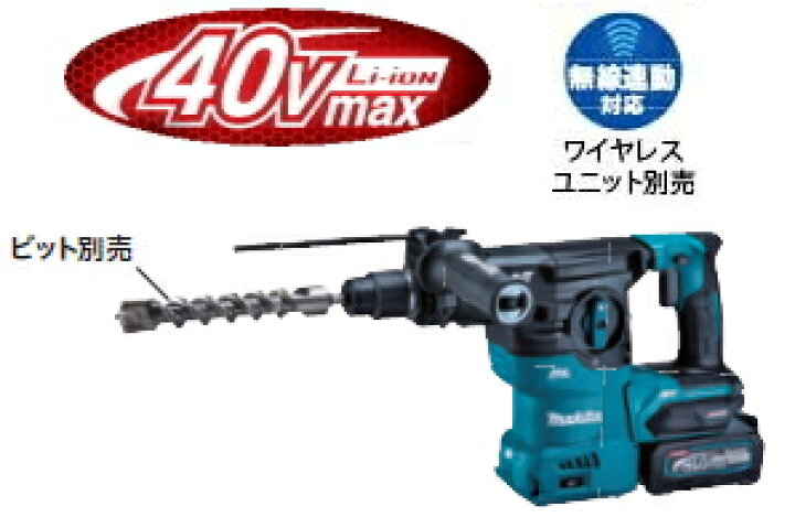 楽天市場】マキタ電動工具 【30mm】40Vmax充電式ハンマードリル（※集 