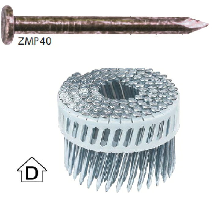 楽天市場】ムラタ ZN接合金物用釘（シート連結） ZMP40（茶メッキ）【1 