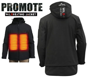 PROMOTE/プロモート ワイルドヒートジャケット【LLサイズ】 PH-WJ01-LL【専用バッテリー×1・充電器・USB Type-Cケーブル・収納ポーチ付属】