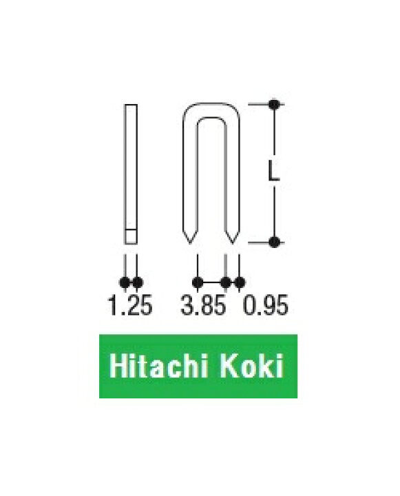 HiKOKI/ハイコーキ(日立電動工具) N3804AF用ステープル38mm B0438F（5000本） No.5149-9657  ケンチクボーイ