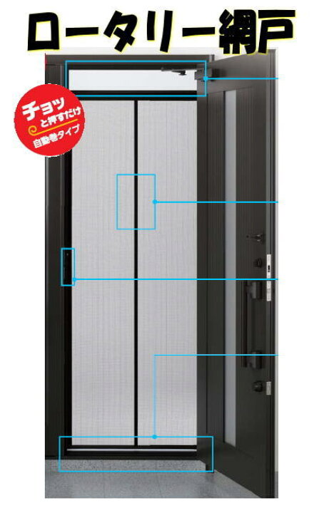 楽天市場】網戸 川口技研 ノーカットロータリー網戸 NC-21【網戸高さ 