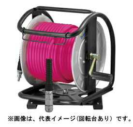 フジマック　マッハ高圧用C型ドラム（スチール）回転台あり　ウルトラライトホース（ピンク）内径6mm×30M・軽量ワンタッチロックカプラ付　ULD-630P-TC