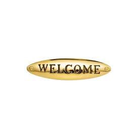 ゴーリキアイランド　真鍮　サインプレート　TD　金色　文字｢WELCOME｣【真鍮　アンティーク　ブラス　雑貨】【※メーカー取寄の諸経費が送料に含まれております】