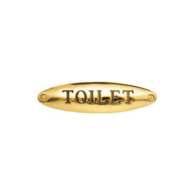 ゴーリキアイランド　真鍮　サインプレート　TD　金色　文字｢TOILET｣【真鍮　アンティーク　ブラス　雑貨】【※メーカー取寄の諸経費が送料に含まれております】