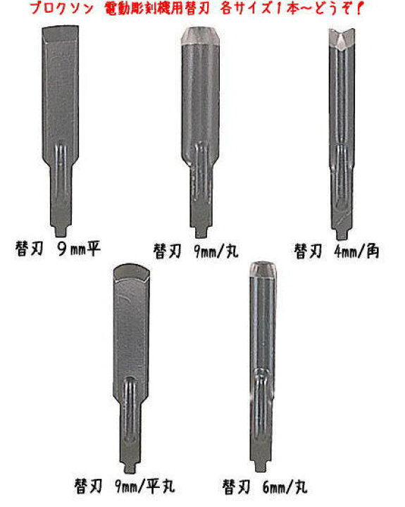 楽天市場】プロクソン カービングプロ 電動彫刻機用 替刃各サイズ1本 