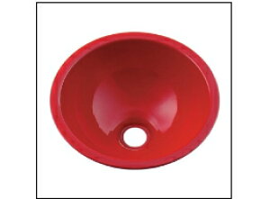 KAKUDAI　カクダイ　鉄穴（かんな）　493-026-R　丸型手洗器（レッド）