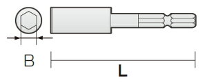 HiKOKI/ハイコーキ(日立電動工具) 3mm ヘグザゴンソケット 60mm No.983695