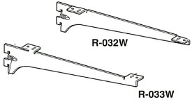 ロイヤル　木棚用ブラケット (左右セット)　R-032W/033W　250mm　ホワイト