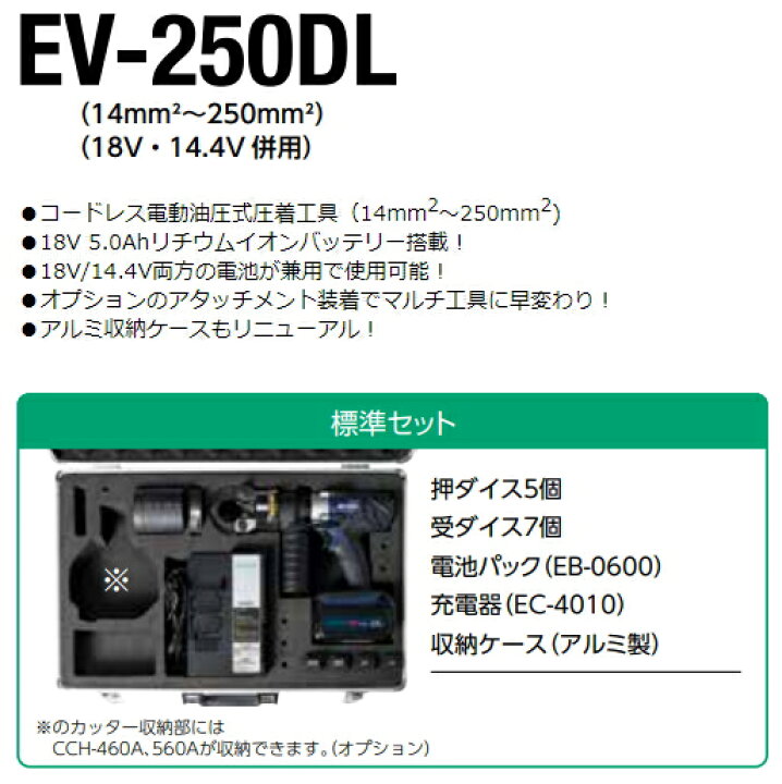 楽天市場】CACTUS/カクタス 14.4V/18Vコードレス電動油圧式圧着工具 EV 