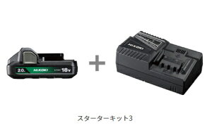 HiKOKI/nCR[L@X^[^[Lbg3@UC18YFSL(B)@[Zbge:obe[(BSL1820M)×1+[d(UC18YFSL)]