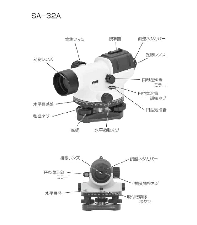 楽天市場】シンワ測定 オートレベル SA-32A（球面三脚付） 77055 