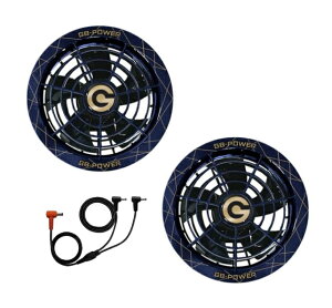 Cyoshin Japan�@�󒲕��p�@28V�t�@���Z�b�g�@GF1-N�i�X�N�����u���l�C�r�[�j�y�Z�b�g���e:�t�@��×2+��p�P�[�u���E�Ή��E�F�A���T�C�Y:���a90mm�z�@���o�b�e���[�͕ʔ�