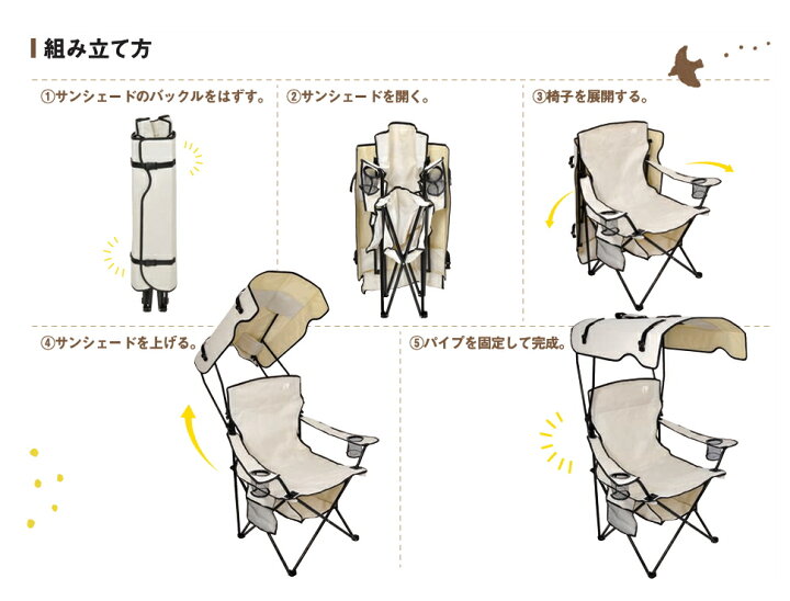 楽天市場】NICHIDO/日動工業 シェード付チェア 焼けなイス サンド色 
