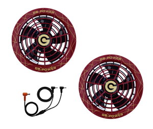 Cyoshin Japan�@�󒲕��p�@28V�t�@���Z�b�g�@GF1-R�i�X�N�����u�����C���j�y�Z�b�g���e:�t�@��×2+��p�P�[�u���E�Ή��E�F�A���T�C�Y:���a90mm�z�@���o�b�e���[�͕ʔ�