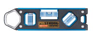 シンワ測定　仮設工レベル　STRONG-MAG　150mm　ブルー　マグネット付　73478