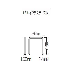 マキタ電動工具　1700インチステープル　無地　17mm　1721C　（5000本×4箱）　F-80529 | ケンチクボーイ