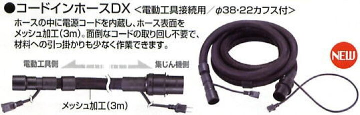 楽天市場】マキタ電動工具 コードインホースDX（内径28mm×長さ5m） A 