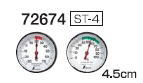 シンワ測定 温度計 高級 湿度計セット 72674 推奨 ST-4丸型4.5cm