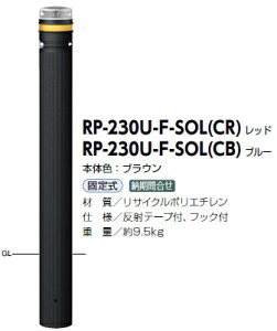 �T���|�[���@�Ԏ~�߁@�\�[���[LED�{���[�h�@���T�C�N���|���G�`�����@�Œ莮�@������LED�_�Ŏ��i�u���[�j�@��115�@RP-230U-F-SOL�iCB�j�@51844