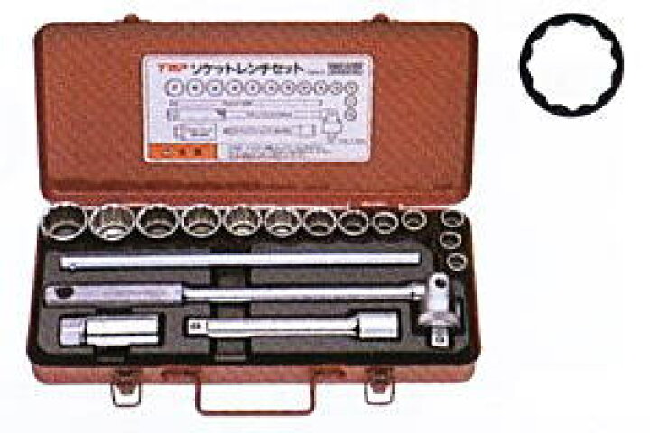 楽天市場】TOP（トップ工業） ソケットレンチセット SWS-413S 差込角 