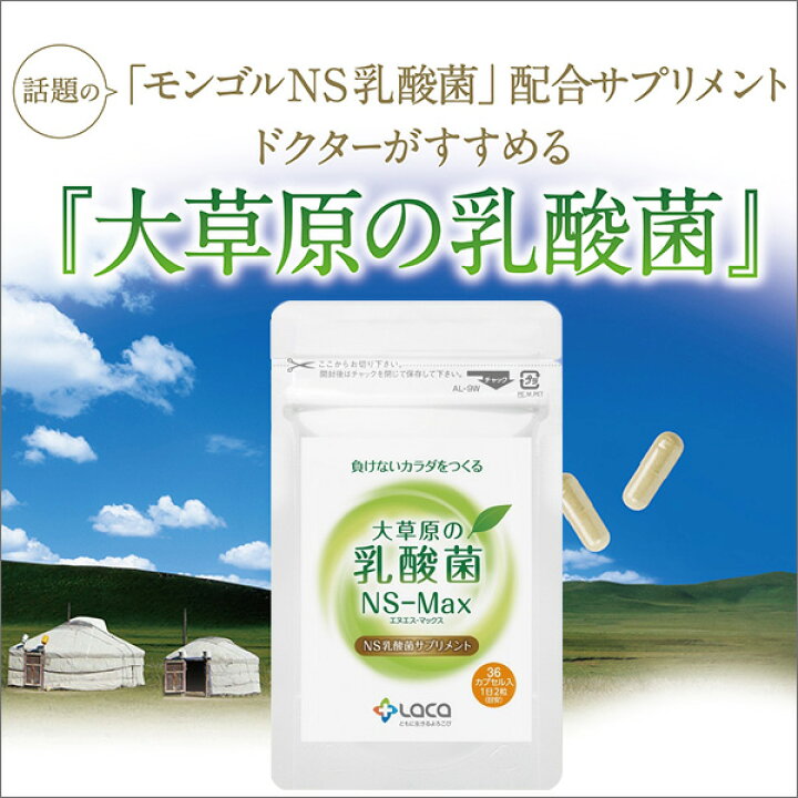 楽天市場】大草原の乳酸菌 NS-Max36粒とNS-Slim36粒 選べる2個セット 
