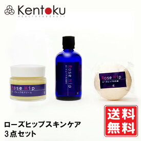 山澤清 ローズヒップスキンケア3点セット　オーガニック【透明感 くすみ】クリーム 30g/化粧水 100ml/石けん 70g　1日2回使用で約2〜3ヶ月分　お肌にすーっと浸透 もちもち 自然の香りに癒されます ビタミンC豊富 オードリーインターナショナル バラ 送料無料