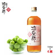 無農薬 梅黒酢 720ml×4本 2年仕込み アカシア蜂蜜 黒酢 自然発酵 3倍濃縮 低GI：58 酵素 バニリン 焼き…