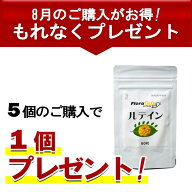 【目のサプリ】ルテイン 100mg×60粒 【8月限定、5個ご購入で1個プレゼント】 1粒に10mg ルテイン含有 無…
