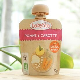 babybio 有機ベビースムージー(アップル・キャロット)/90g【ミトク】 POMME＆CAROTTE