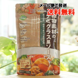植物素材のデミグラス風ソース/120g【創健社】【メール便の場合、送料無料】　動物性原料不使用　化学調味料不使用　酸味料・着色料・香料不使用　脂質35％カット