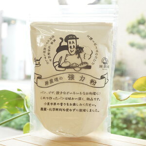 太陽と水と土の力だけで育てました 強力粉/400g【原農場】 無農薬・化学肥料不使用 熊本県産 国産 小麦粉 熊本県産小麦 品種はミナミノカオリ キメの細かいソフトなパンが 焼けます。 パン