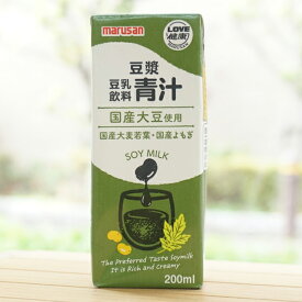 LOVE健康 豆漿 豆乳飲料 青汁/200ml×12【マルサン】
