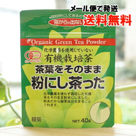 化学農薬を使用していない 有機栽培茶 茶葉をそのまま粉にし茶った/40g【井ヶ田製茶】 【メール便の場合、送料無料】