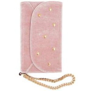 Sonix (\jbNX) iPhone X/XSpP[X 568-0002-0603 (蒠^/ϏՌ/3܂/xxbgf/J[h[/Xgbvt) WRISTLET CASE EMBELLISHED VELVET PINK (E̓[ւ̂ݔ\)