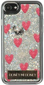 【キラキラ流れるグリッターケース】HONEY MI HONEY(ハニーミーハニー) SE3/SE2/8/7/6s/6用グリッターケース glitter heart iPhonecase AUR BL-0001-IP67-ASST(透明/ラメオーロラ)