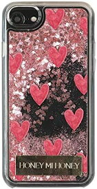 【キラキラ流れるグリッターケース】HONEY MI HONEY(ハニーミーハニー) SE3/SE2/8/7/6s/6用グリッターケース glitter heart iPhonecase AUR BL-0001-IP67-PINK(透明/ラメピンク) (沖縄・離島はメール便のみ発送可能)