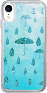 �y�C���X�g�̒����O���b�^�[���L���L�������P�[�X�zicover iPhone X/XS�p�P�[�X Sparkle case Raining day iC10345i8Qi���C�����X�[�d�Ή�