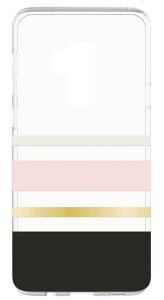 kate spade new york Samsung Galaxy S9+pP[X KSSA-042-CSBC Protective Hardshell Case Charlotte Stripe Black/Cream/Blush/Gold Foil PCgXy[hj[[N MNV-S9+p