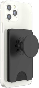 PopSockets PopWallet+ MagSafe Black �`���R�[�� �u���b�N MagSafe �|�b�v�E�H���b�g+ �X�}�z�O���b�v&�E�H���b�g �X�^���h�t���J�[�h�P�[�X