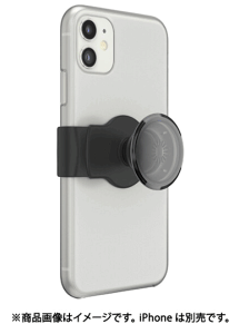 �|�b�v�\�P�b�c PopSockets Slide Stretch Translucent Black Smoke Black with SQUARE Edges �i�l�p���p�j 806136
