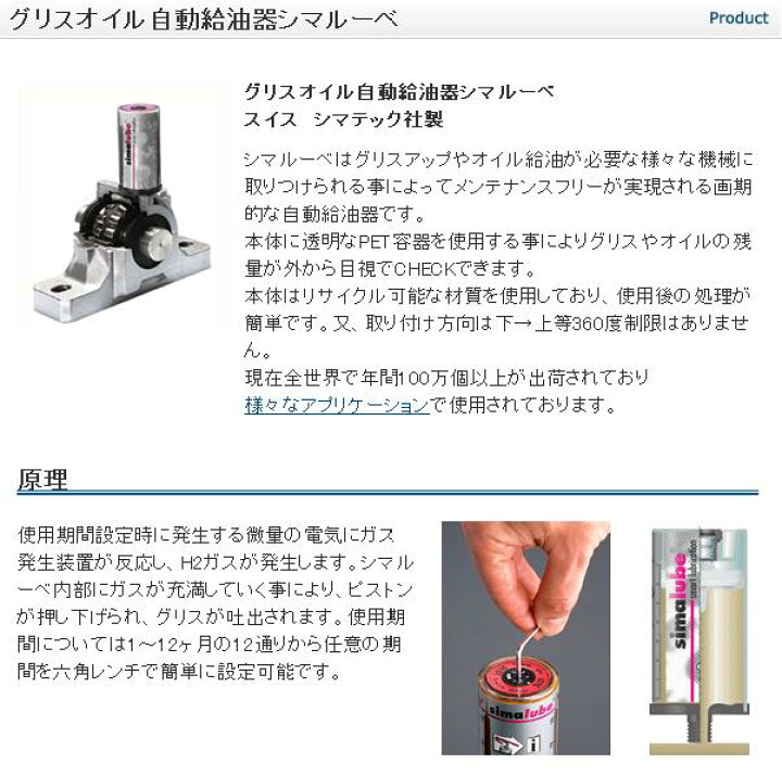 楽天市場】*グリス・オイル自動給油器シマルーベ SL01-125 汎用グリス 